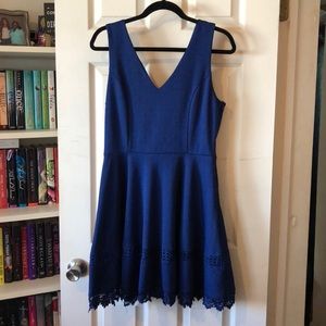Blue mini dress